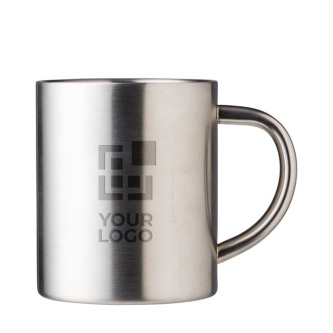 Mug thermique en acier inoxydable, finition argentée 300ml