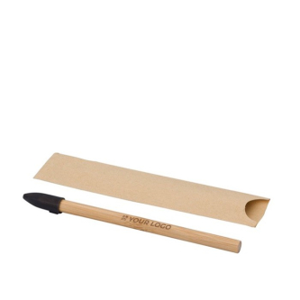 Crayon infini en bambou avec pointe en graphite et capuchon