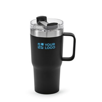 Mug isotherme en inox recyclé à clapet rotatif 490 ml