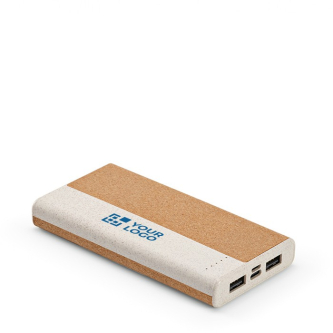 Powerbank en liège et fibre de blé à port type-C 10 000 mAh vue principale