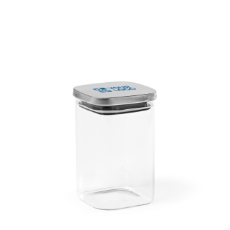 Récipient en verre à couvercle en inox recyclé scellé 1,13 L