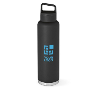 Gourde en acier inoxydable recyclé, mousqueton intégré 1,5 L