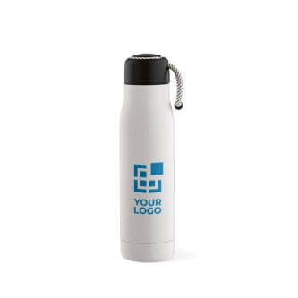 Gourde en acier inoxydable recyclé à dragonne en corde 540ml