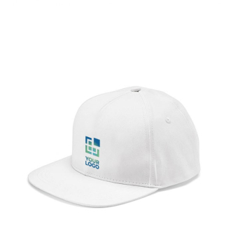 Casquette visière plate, coton recyclé, clip arrière 180g/m²