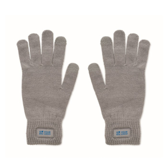 Gants en polyester recyclé avec patch pour personnalisation