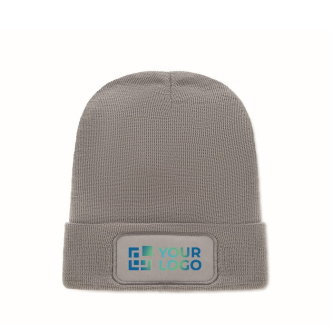 Bonnet unisexe en polyester RPET avec un patch à personnaliser