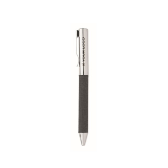 Stylo à bille avec mécanisme rotatif, détail en RPET, encre bleue