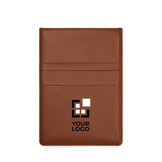 Housse d'ordinateur portable en cuir synthétique et polyester 16"