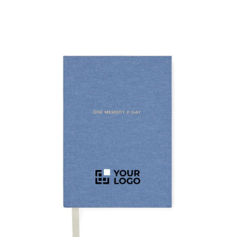 Carnet en papier recyclé avec marque-page, feuilles lignées A5
