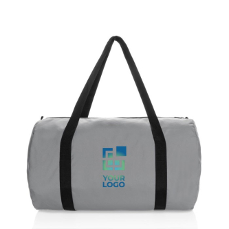 Sac de sport pliable en RPET avec pochette de rangement