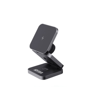 Chargeur portable sans fil en aluminium recyclé 3 en 1