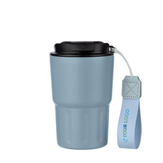 Gobelet isotherme en acier inoxydable avec sangle assortie 320ml
