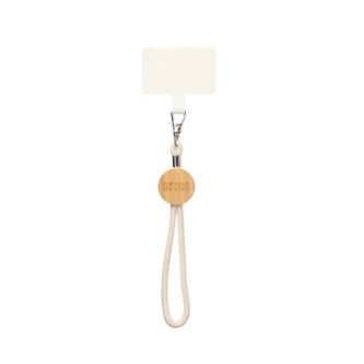 Bracelet et porte-badge en corde de coton avec détail en bambou