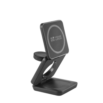 Chargeur magnétique pliable en ABS 3-en-1 servant de support