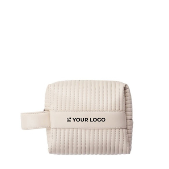 Pochette en matériaux recyclés avec doublure et poignée latérale.