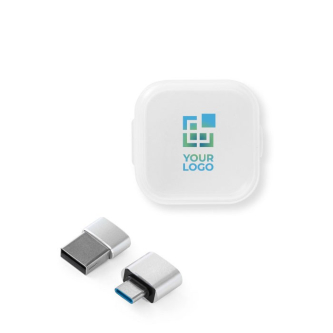 Ensemble d'adaptateurs en plastique avec format USB-A et USB-C