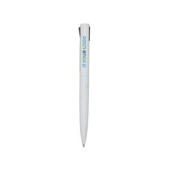 Stylo en aluminium et plastique recyclé avec clip encre bleue