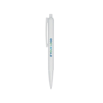 Stylo en plastique recyclé avec ressort en acier encre bleue