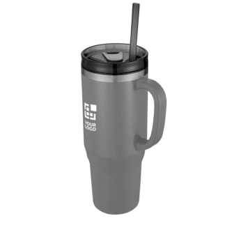 Grand gobelet avec une paille à double paroi 1,2 L