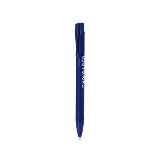 Stylo en aluminium mécanisme à poussoir, finition mate et encre bleue