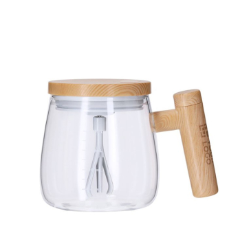 Tasse mélangeuse verre borosilicate couvercle agitateur électrique