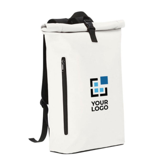 Sac à dos roll-top pour ordinateur 15” en PU doux, fermeture à boucle vue principale