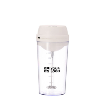 Gobelet avec mesures et mélangeur électrique, couvercle coloré, 300 ml