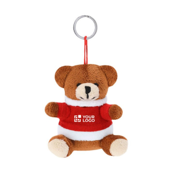 Porte-clés de Noël en peluche en forme d'ours personnalisable