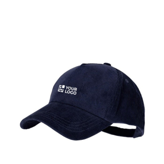 Casquette en velours côtelé à 5 panneaux fermeture boucle métallique