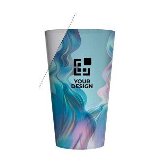 Gobelet en plastique sans BPA transparent avec bords de 500 ml vue principale