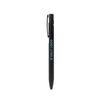 Stylo en aluminium recyclé avec finition mate unicolore et encre bleue
