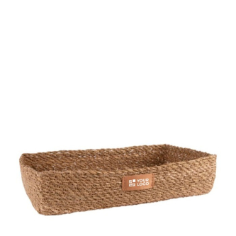 Panier de rangement en algues tressées 35 x 20 x 7 cm