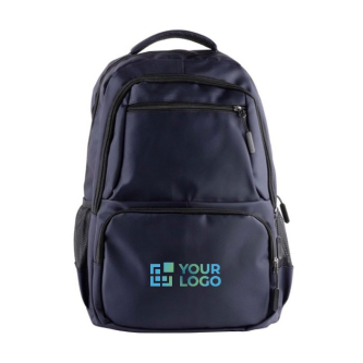 Sac à dos en cuir synthétique avec plusieurs compartiments extérieurs 15''