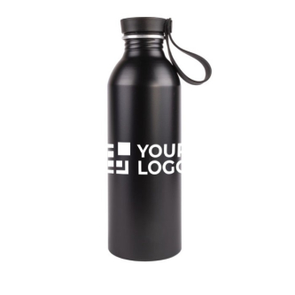 Gourde en aluminium recyclé avec détail en bois sur le bouchon 550ml