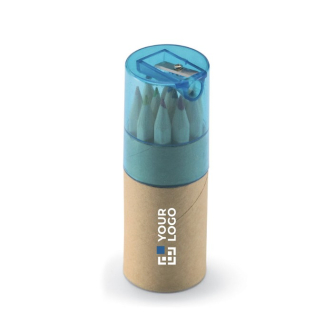 Crayons personnalisés pour enfants + taille crayon couleur bleu