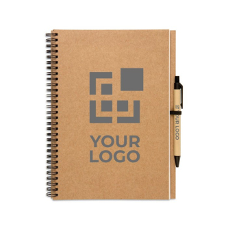 Carnet pour publicité en papier recyclé couleur noir