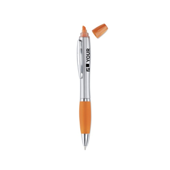 2 en 1 stylo de couleur avec phosphore couleur jaune