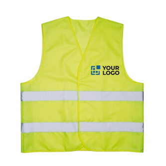 Gilets réfléchissants sérigraphiés couleur jaune