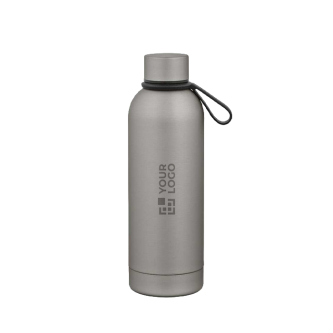 Bouteille isotherme en acier inoxydable recyclé avec poignée en silicone 490ml
