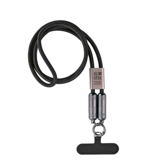 Câble de charge USB-C 60W avec alliage de zinc et lanière réglable pour téléphone