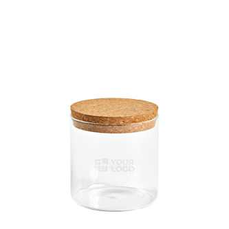 Bocal en verre borosilicaté pour cuisine avec couvercle en liège 500ml