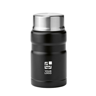 Bocal alimentaire en acier recyclé avec cuillère pliable 740ml