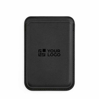 Porte-cartes magnétique pour téléphone en cuir synthétique avec clip