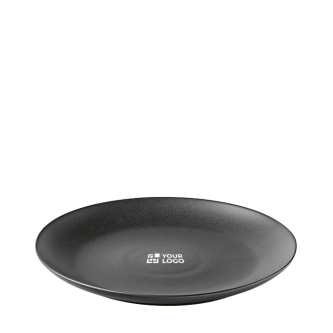 Assiette plate en céramique avec finition mate, fabriquée en Europe