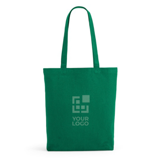 Sac en coton recyclé et RPET à anses longues 220 g/m²