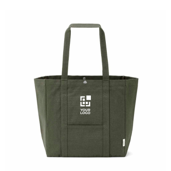 Sac shopping en coton recyclé avec fermeture à pression 360 g/m2