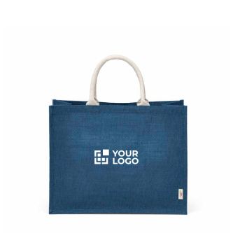 Sac de courses en jute laminé avec anses en coton 20L