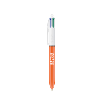 Stylo en plastique à pointe fine 0,8 mm avec 4 encres de couleur BIC®