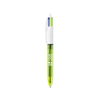 Stylo en plastique avec surligneur fin et encre 4 couleurs Fluo BIC®