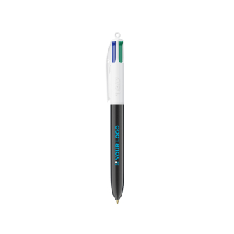 Stylo en plastique recyclé fabriqué dans l'UE, encre BIC® à 4 couleurs